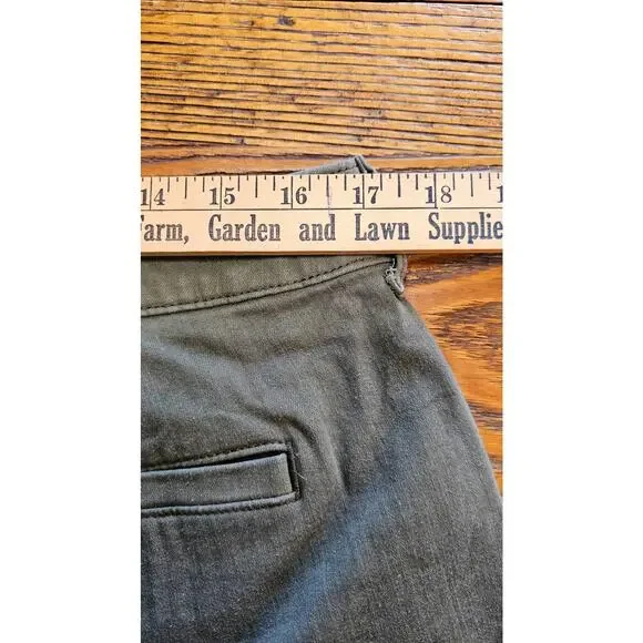 Simply Vera Wang Mid Rise Shorts Denim Bottoms Womens Plus Size 16 Olive Green - Picture 5 of 8